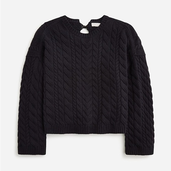 J Crew Tie-back cable-knit sweater BV361 - Picture 1 of 4